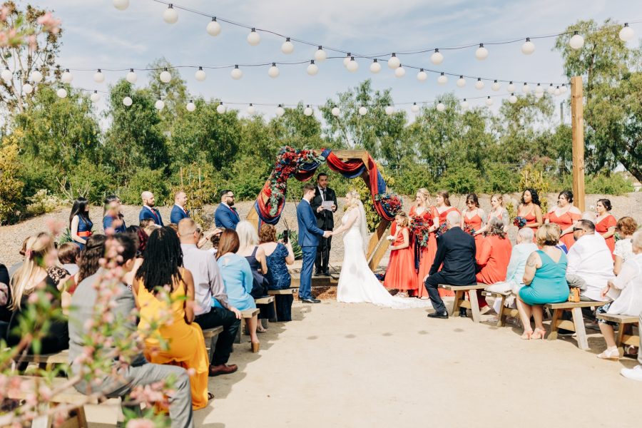 Wedding ceremony at Aliso Viejo Ranch