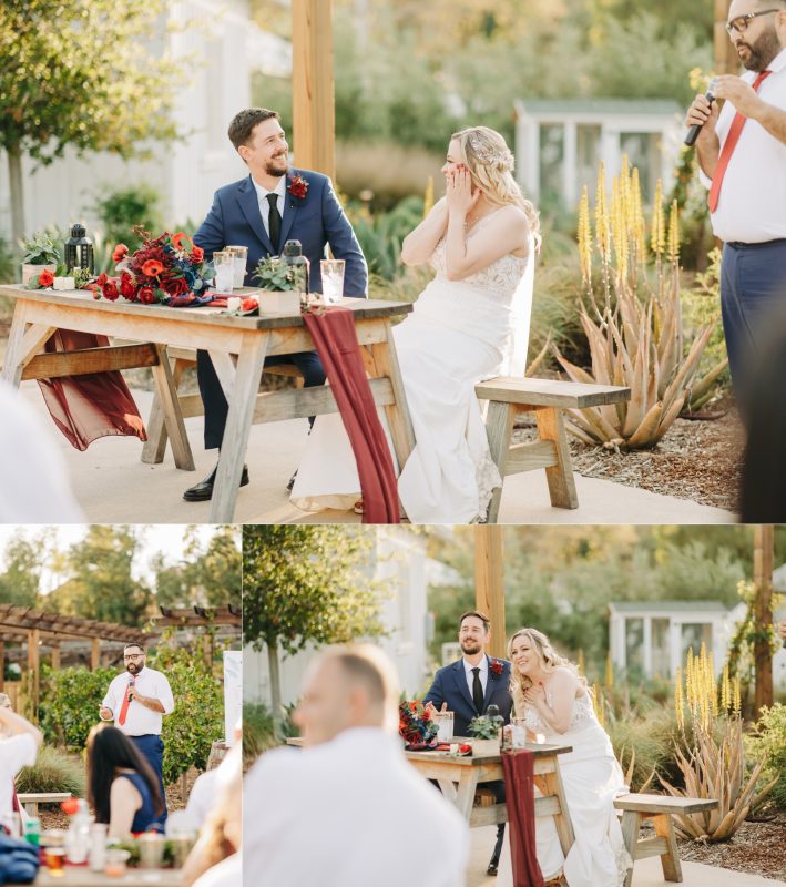 gold coast farms at aliso viejo ranch wedding toasts