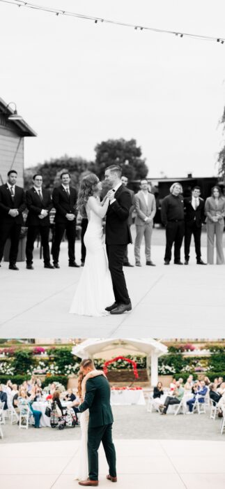 First dance flower fields barn wedding