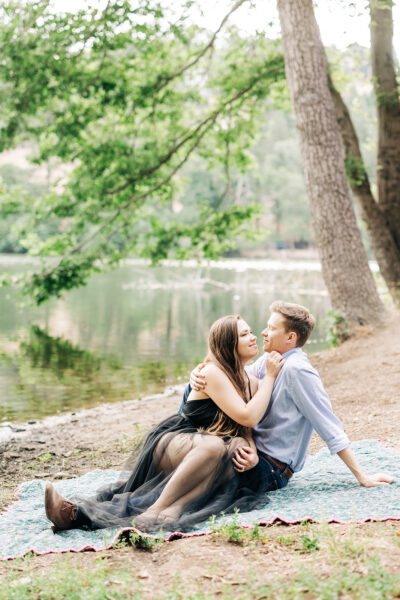 Summer engagement photos in Crestline