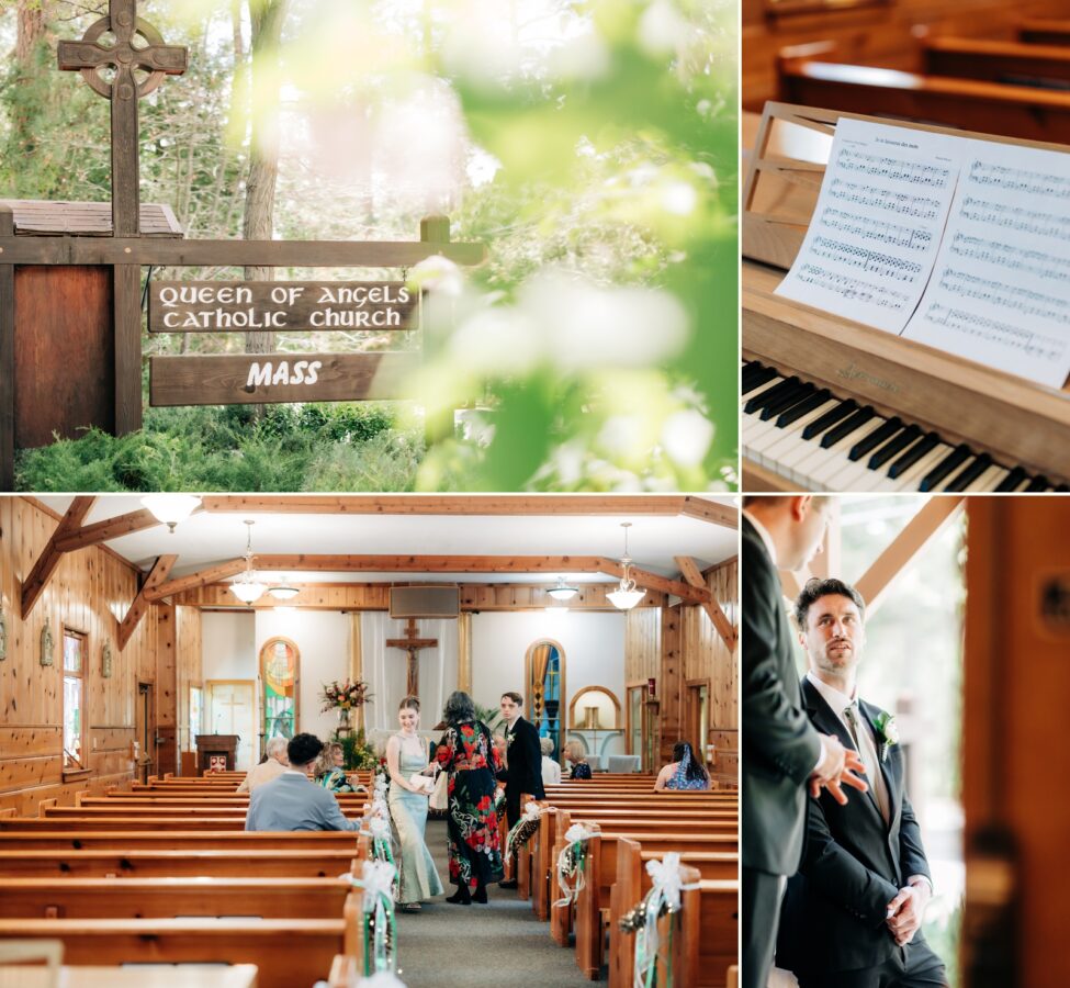 Queen of angels church wedding