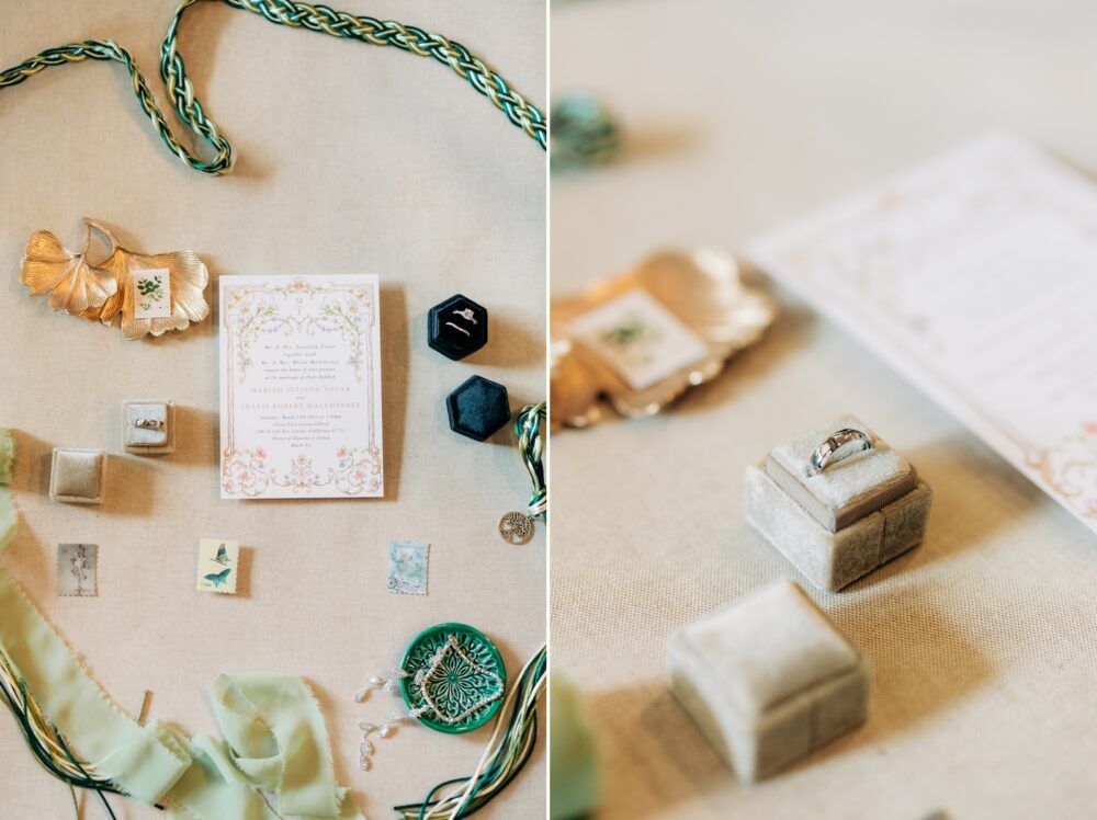 details at south hills country club wedding