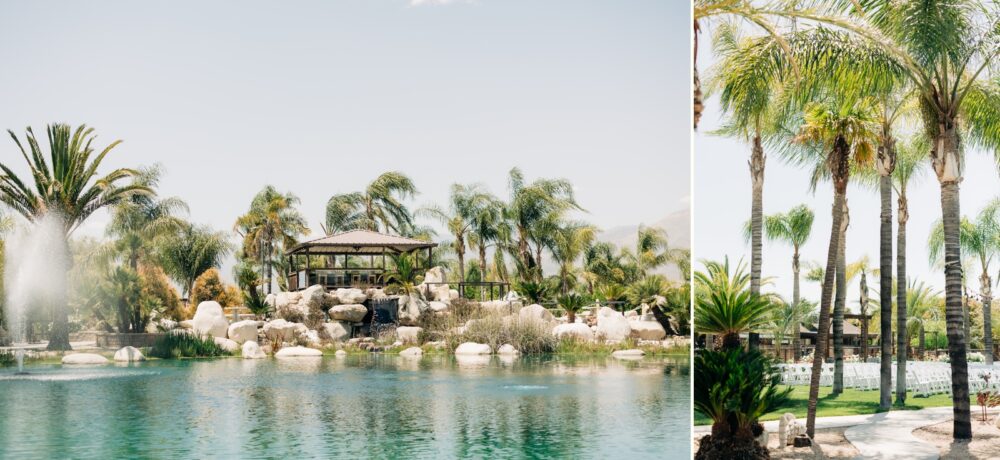 The pond at Casey Orchard spring wedding