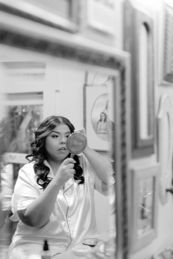 Bride getting ready