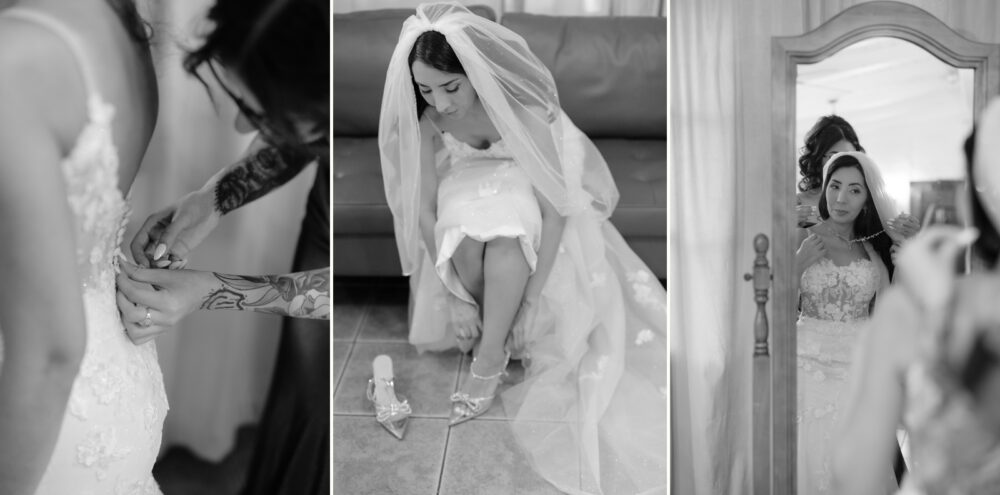Bride getting ready