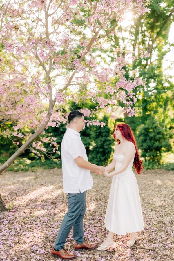 Los Angeles Arboretum and Gardens spring engagement