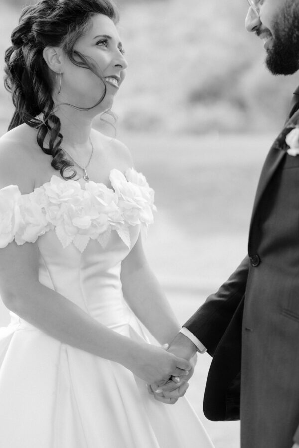 Black and gold spring wedding