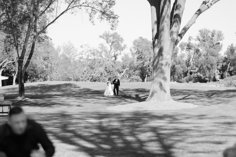 Bride walking up Virginia Country Club Wedding