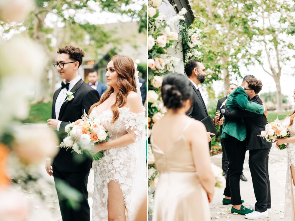 Bride's son giving her away