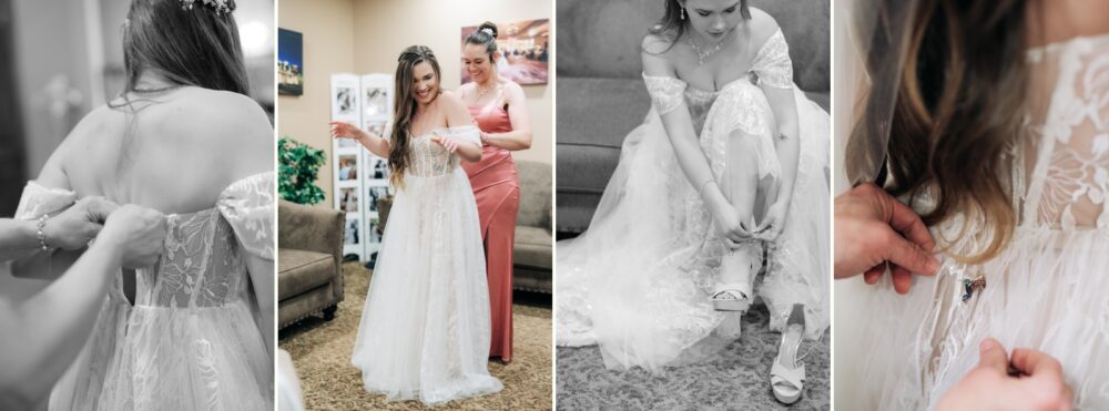 Bride getting ready