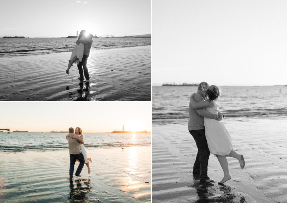 winter Long Beach engagement