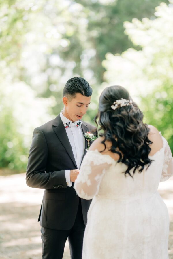 Private vows at the homestead wedding