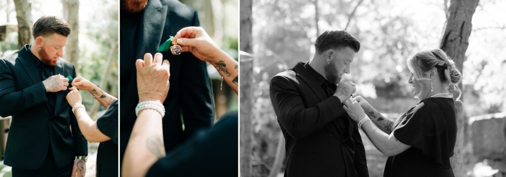 groom getting ready 