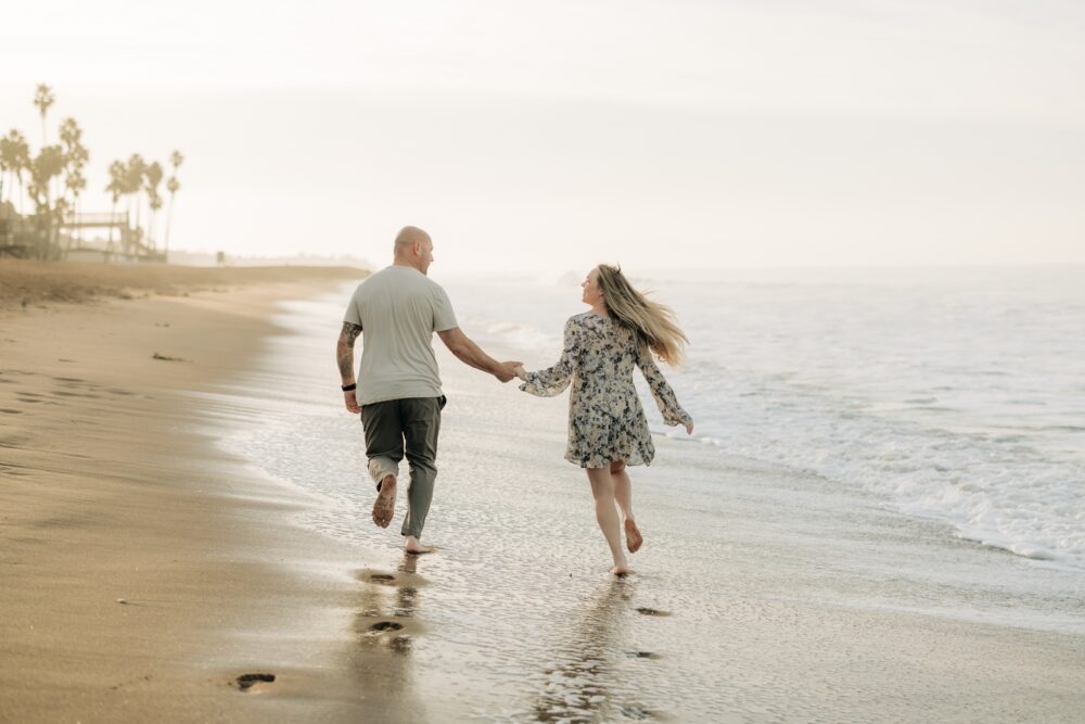 Sunrise engagement san clemente beach
