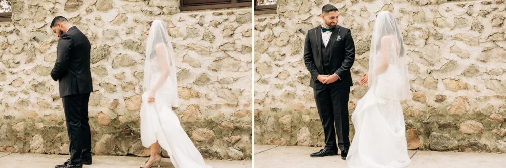 first look Hidden Oaks Rancho Cucamonga Wedding