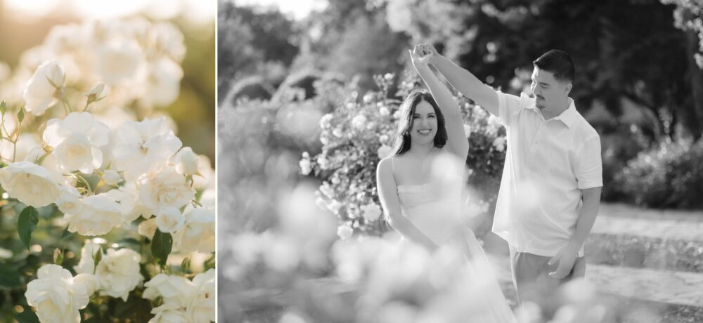 Los Angeles Garden spring engagement
