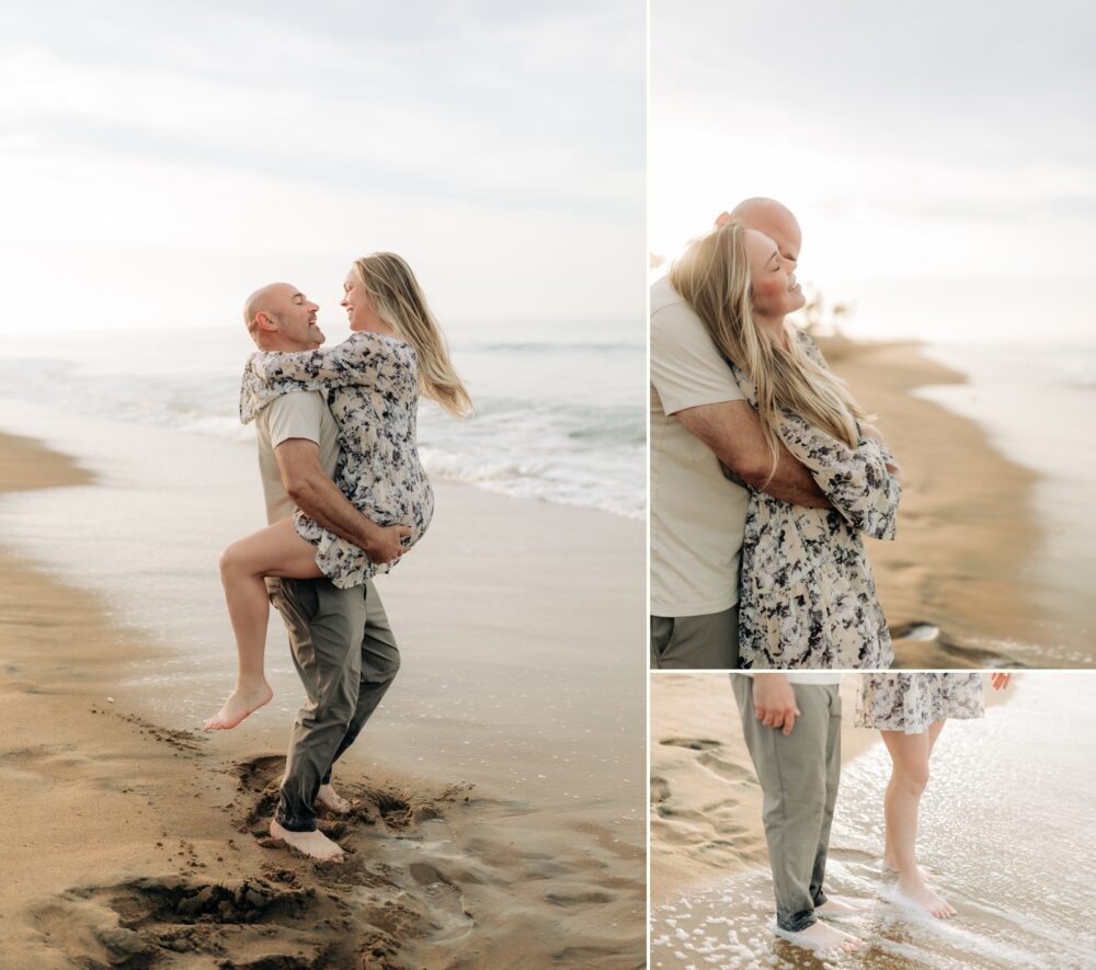 Sunrise engagement at San Clemente Pier