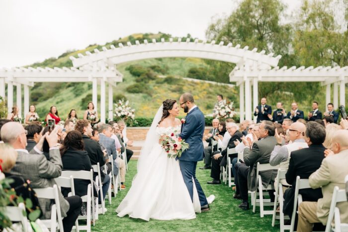 Black and gold spring wedding
