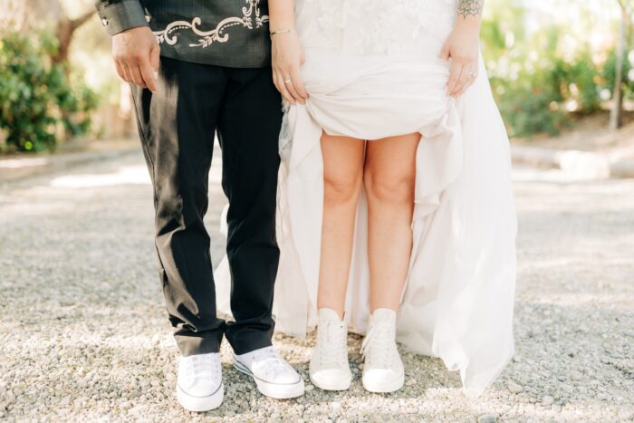 matching shoes at wedding
