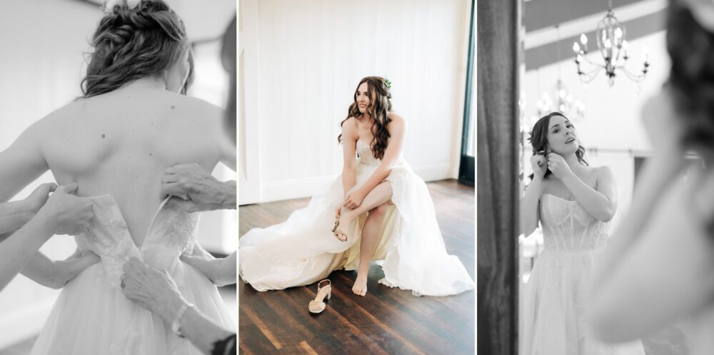 Bride getting ready at Coto valley Country Club