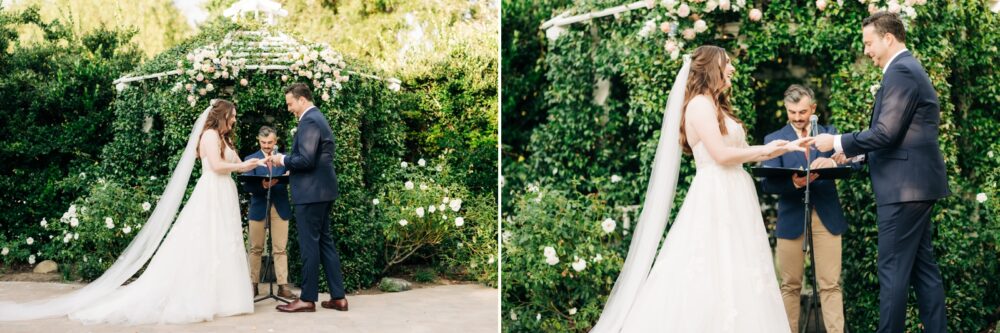 Rings at Fall wedding at Coto valley country club