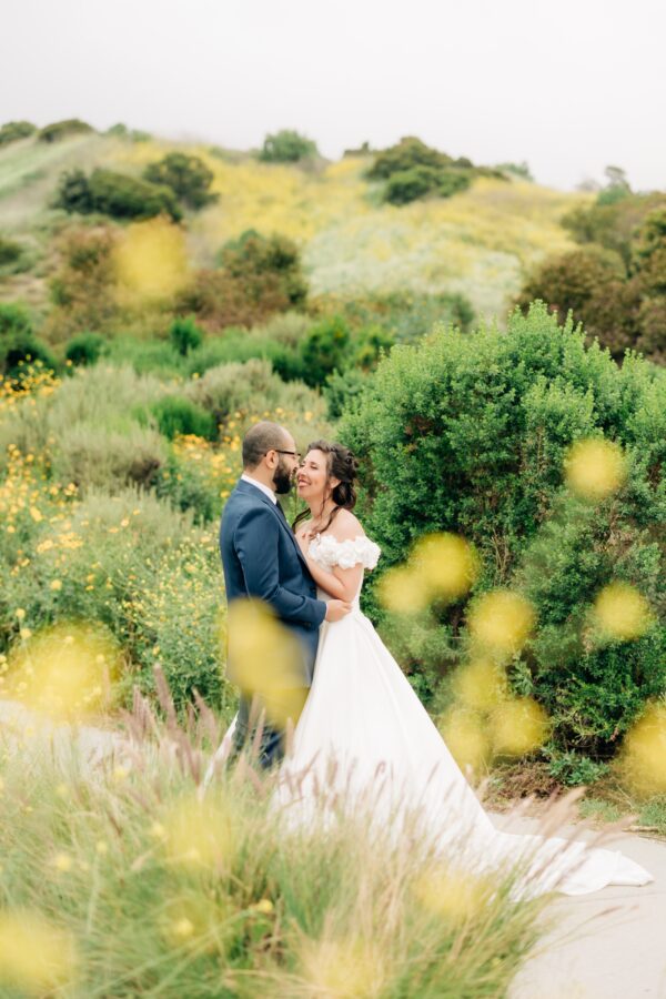 Black and gold spring wedding
