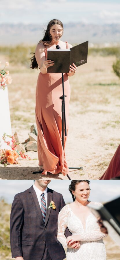 yearbook reading at wedding