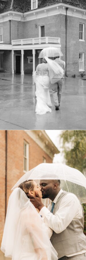 rainy wedding in Redlands