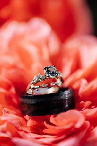 Wedding ring at Lake Arrowhead wedding