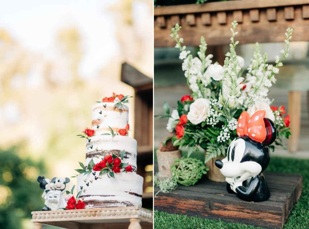 Reception details at the Homestead wedding