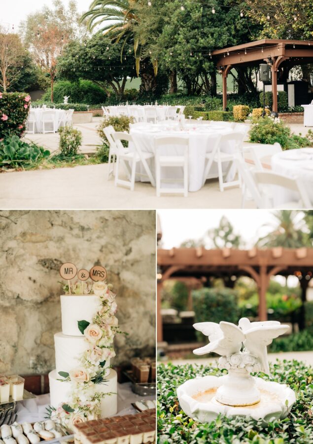 Reception at Hidden oaks retreat center