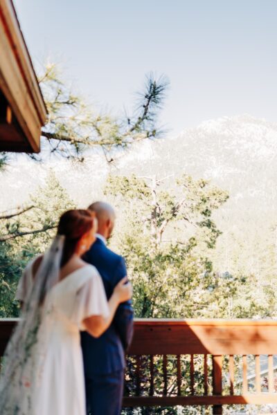 First touch at Idyllwild Elopement