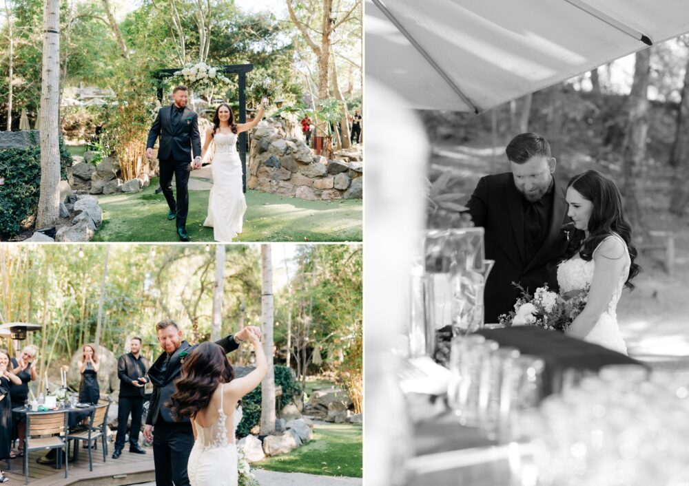 Grand entrance at Stone Brewing bistro and garden wedding