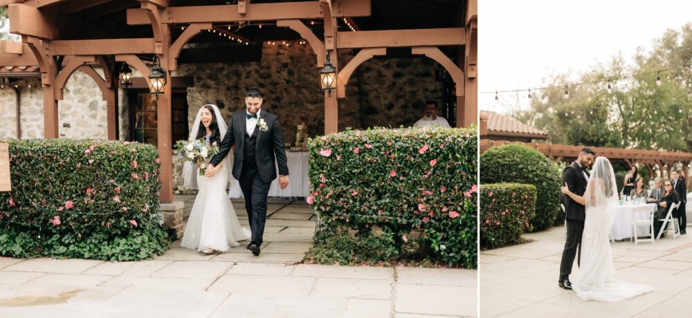 Grand entrance and first dance at hidden oaks 