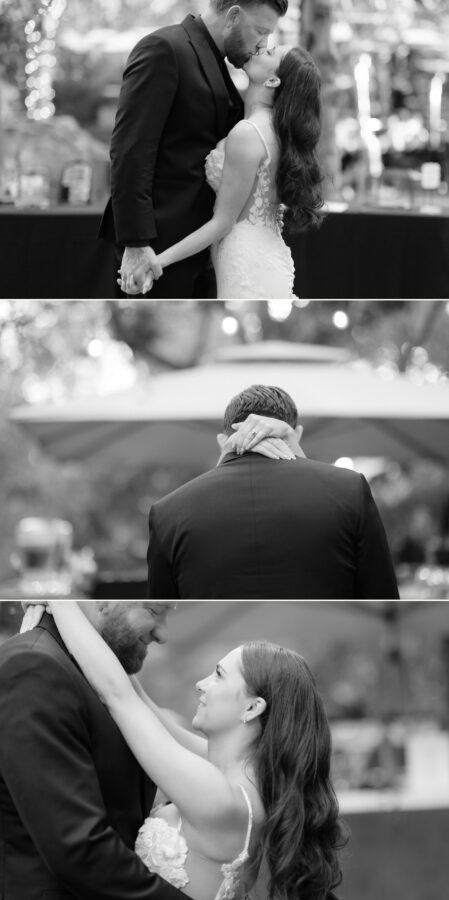 First dance at Stone Brewing bistro and garden wedding