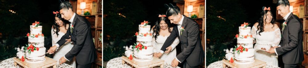 cutting the cake at the homestead 