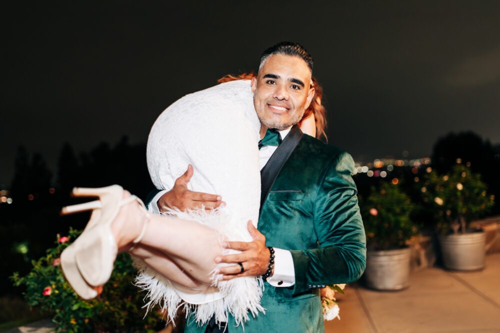 Bride and groom at summit house wedding