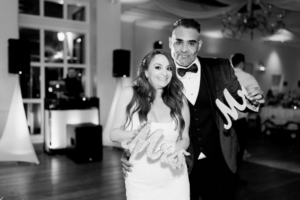 Bride and Groom at the end of the wedding