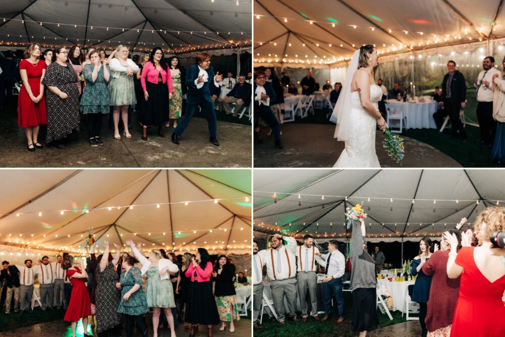 bouquet toss